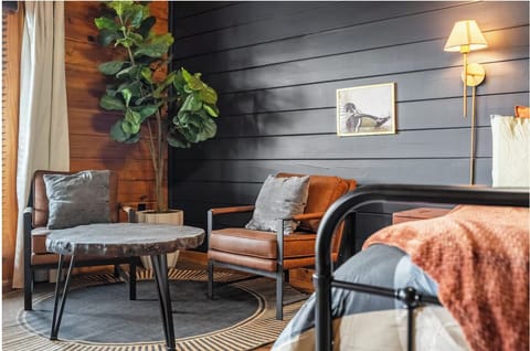 A cute little sitting area in your private suite.