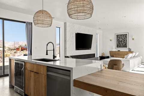 Open-floor plan kitchen.