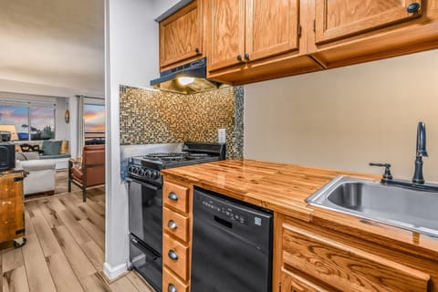 Indoors, Hardwood, Stained Wood, Kitchen, Sink