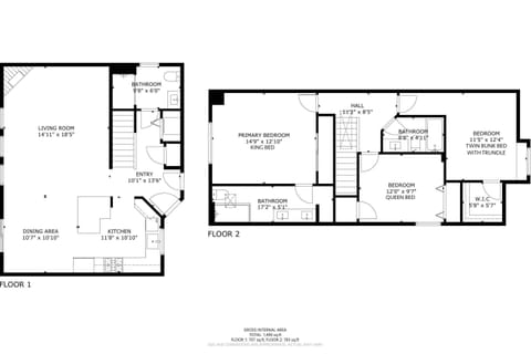 A detailed floor plan of this rental.