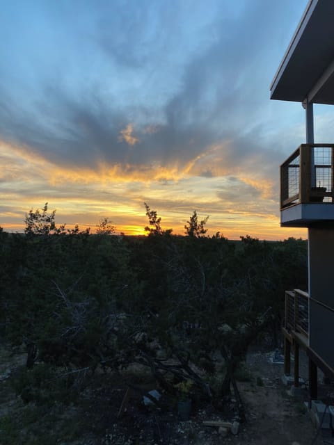 Porch off of bathing room with amazing sunsets every night