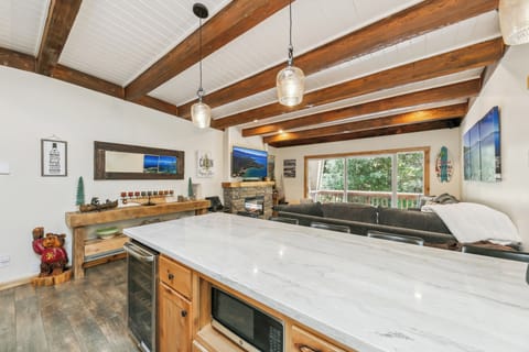 View from kitchen to living room