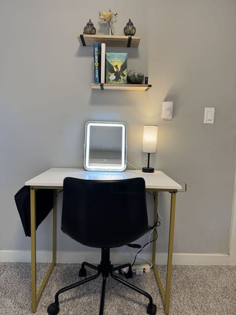 Stay consistently productive and focused with the convenience of a dedicated work desk, providing a comfortable and functional space for work or study. #ProductivityStation #ComfortableWorkspace #StudySpace