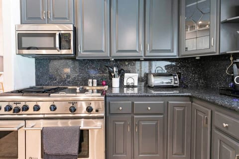 Chef's kitchen with double oven.