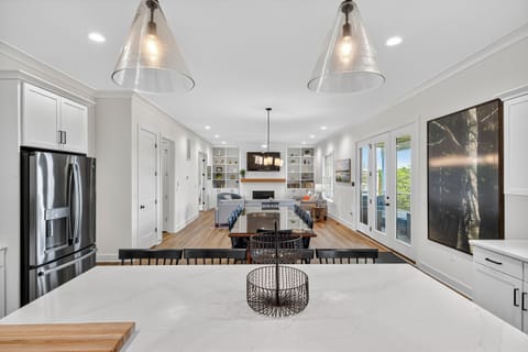 Fully stocked for cooking or snacking, this kitchen has everything from utensils to appliances.