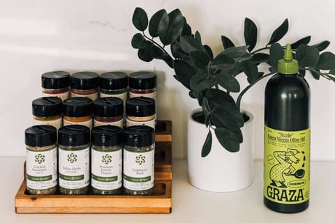 A well seasoned stay, full spice kits and all the seasonings provided by sustainably sourced and fair traded, Savory Spice.