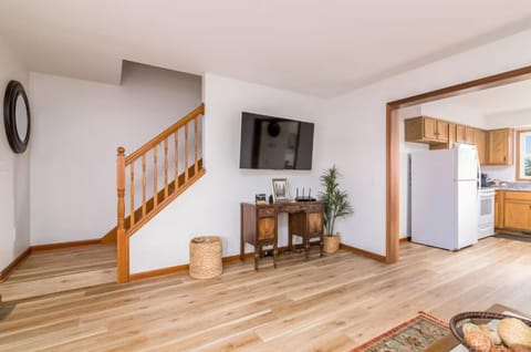 Beautiful wood accent and vintage-style decor throughout the home