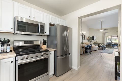 New appliances and cooking essentials to use while you stay.