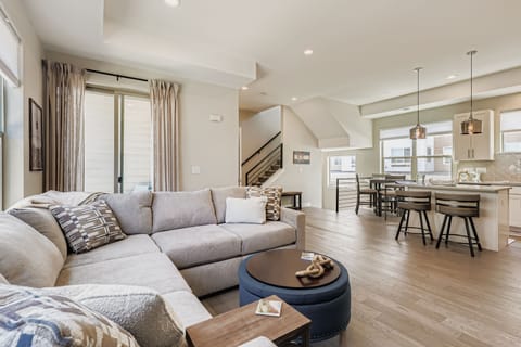 Unwind in the home's spacious sectional.