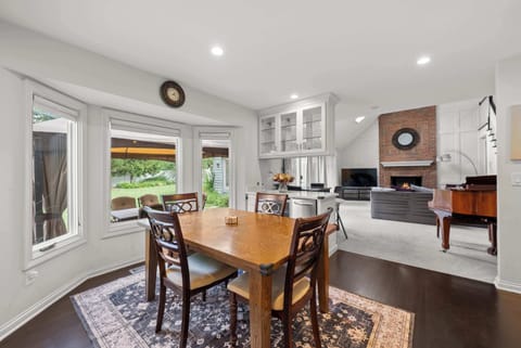 Enjoy meals or board games at the kitchen table, seating 4