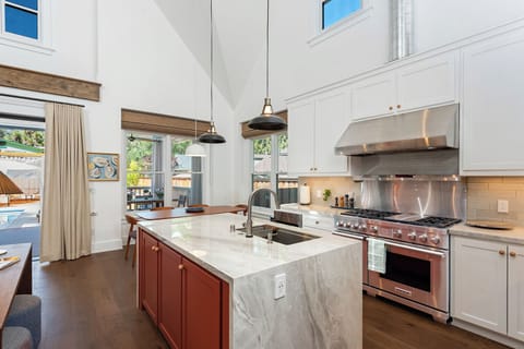 High ceilings and filled with natural light