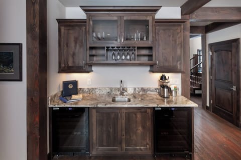 kitchen with additional dining & prep island