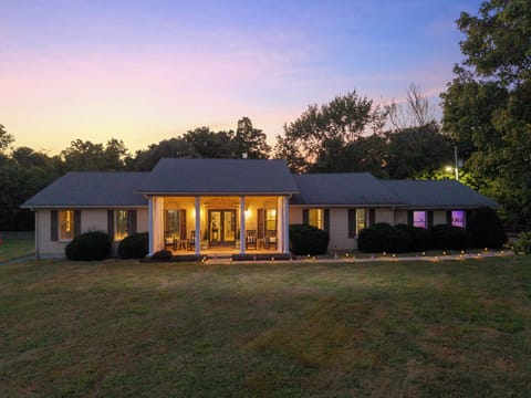 The outside says "classic home," but the inside says "party's on."