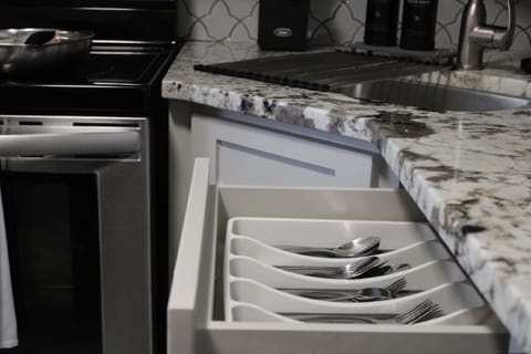 Modern appliances and sleek utensils make culinary adventures a breeze!