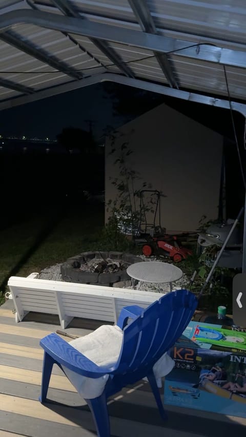 Peaceful nighttime view toward Madison Milton bridge