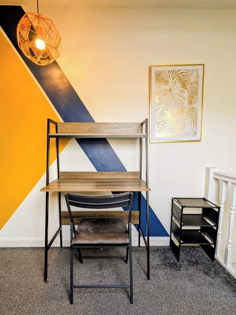 Compact desk setup, creating the perfect spot for focus or relaxation.