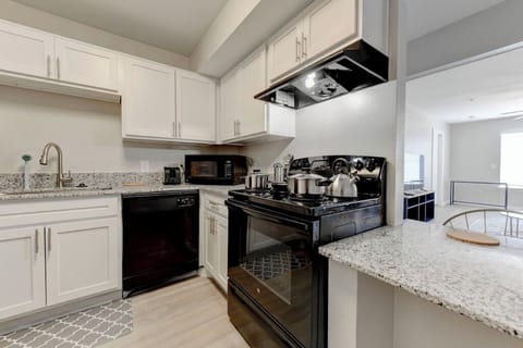 Fully stocked kitchen to assist you in cooking in your home away from home
