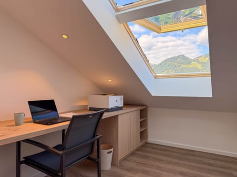 Work area in the attic