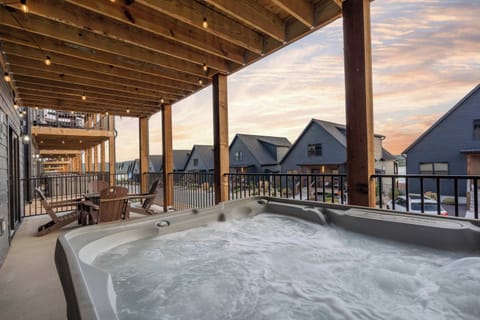 Bask in bubbling bliss in the private hot tub!