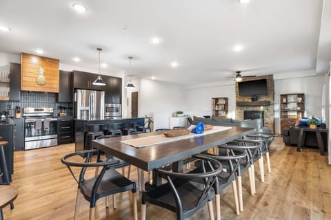 Make mealtime memories together at the dining table, seating 12