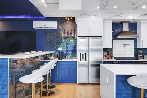 Dreamy kitchen,  with elegant marble finishes.