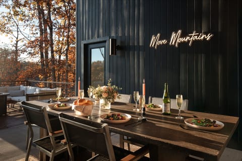 {Events} Designed for unforgettable moments—this space transforms beautifully for rehearsal dinners, with candlelit tables and sweeping mountain scenery.