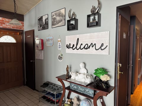 Entrance door welcome to all guests 