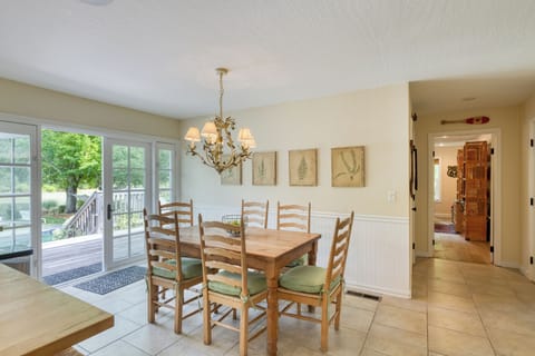 Dining table for breakfast meals.