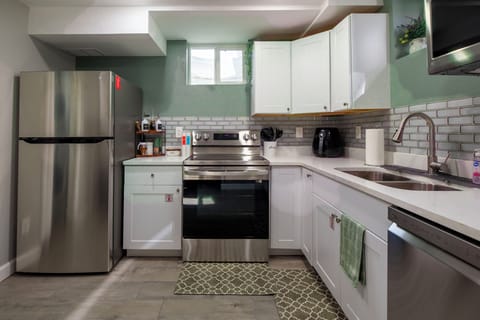 Large kitchen - full size appliances, coffee bar and basis cooking tools