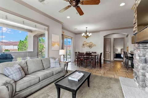 Curl up in the inviting living room & stream your favorites on the smart TV​