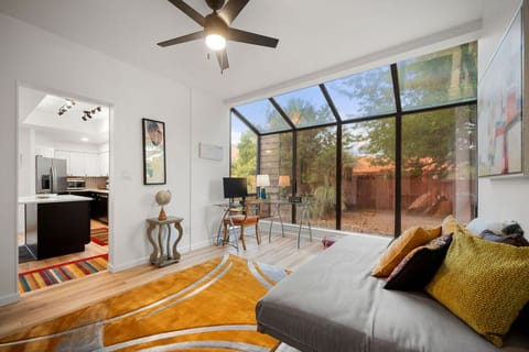 Beautiful room with adjustable bed and plenty of natural light