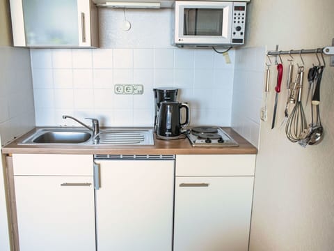 Kitchen, Kitchen Appliance, Countertop, Kitchen Sink, Major Appliance, Sink, Cabinetry, Plumbing Fixture, Interior Design, Furniture