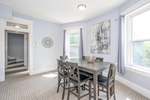 Gather for meals together at Suite 2’s elegant dining table, seating 6