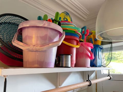 Beach toys (plus there are games in the cupboard)