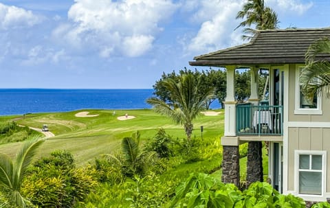 Gorgeous ocean view from the 3 bedroom for 6 townhome!