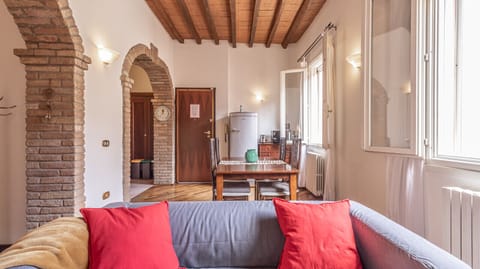 view on the living and dining room