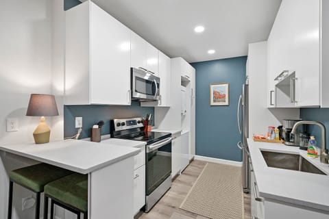 The updated kitchen in #870 offers ample space & every home comfort