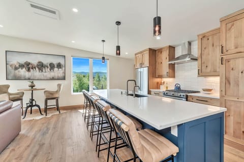 Open living room and kitchen