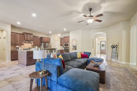 Open concept kitchen and living room