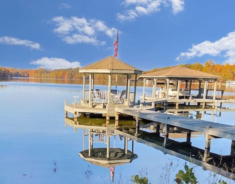 Spend your days fishing, swimming, or simply relaxing on the dock — the perfect lakefront spot for family fun.