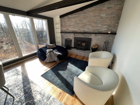 Relax and enjoy a sunbeam on the over sized bean bag chair!