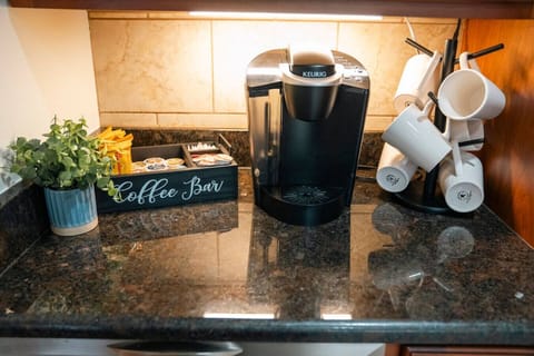 Enjoy our loaded coffee bar!