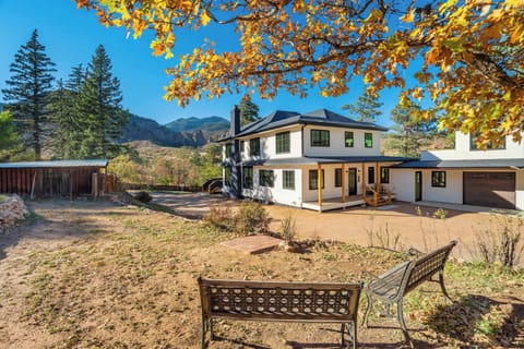 Welcome to The Mesa House! Tucked among soaring pines near the Broadmoor, this newly built retreat offers a peaceful mountain escape with stunning natural scenery and modern design that feels instantly inviting.