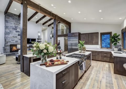 Dream Kitchen — a chef's paradise with top-tier appliances, sleek cabinetry, and an open design connecting kitchen, dining, and living spaces. 🍳✨