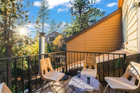 Private deck with cozy seating for morning coffee or evening wine.
