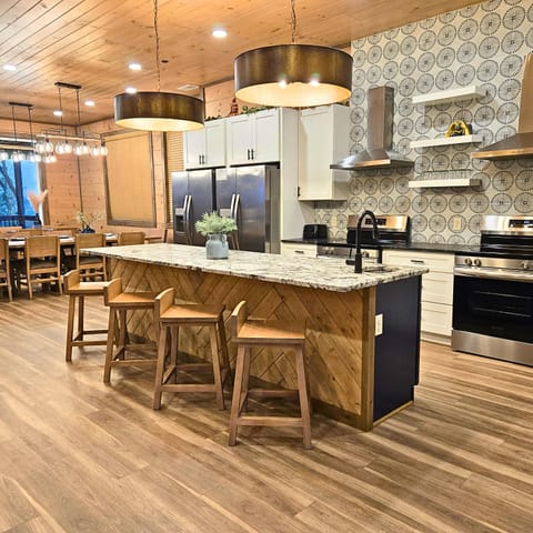 Make a waffle breakfast a great dinner for all in our chef inspired kitchen, offering 2 of every major appliance and a prep sink in the island.