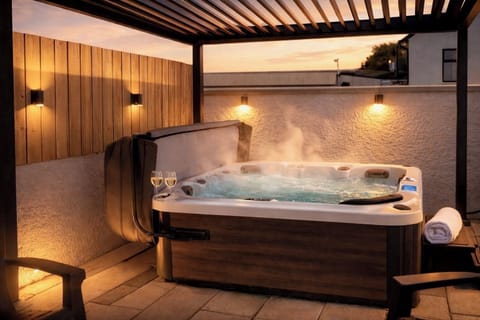 Hot tub at dusk