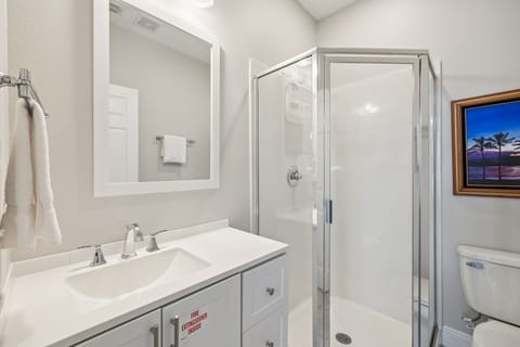1st Floor Guest Bathroom - Single Vanity & Walk-In Shower