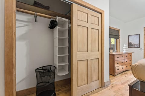 Spacious closet in the downstairs primary bedroom.