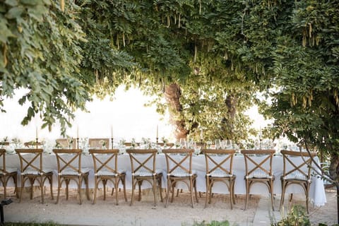 Outdoor banquet area